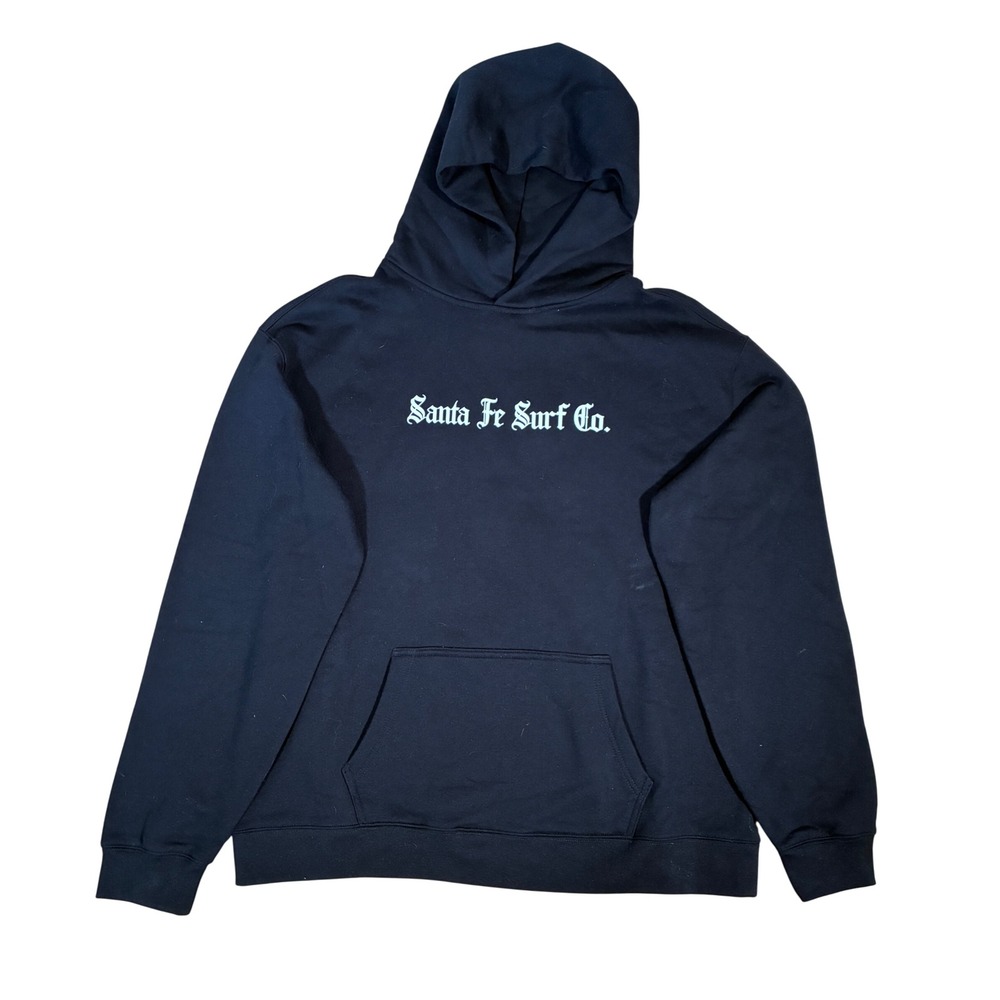 Santa Fe Surf Co Hoodie Sweatshirt Black LG Meet Me In The Arroyo Graphic
